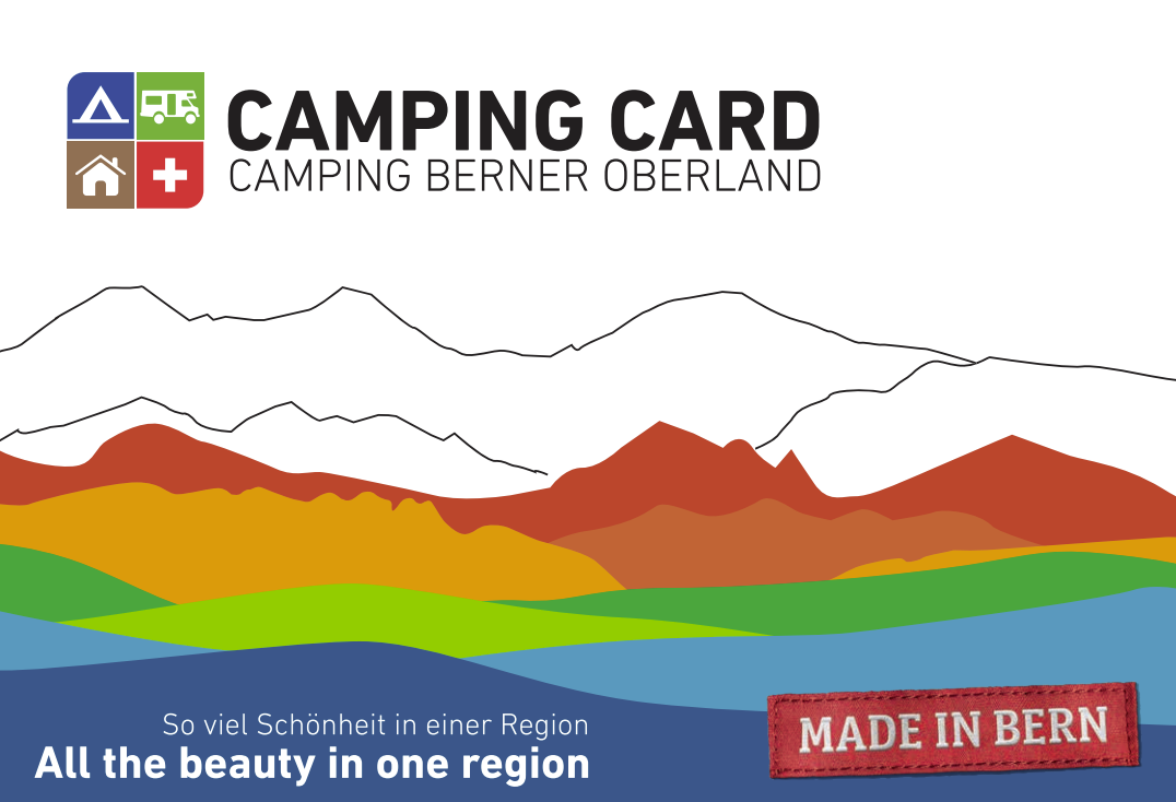 Machen Sie mehr aus Ihrem Campingurlaub im Berner Oberland mit der kostenlosen CAMPING CARD BERNER OBERLAND.